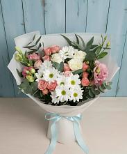 Букет цветов из:  Розы, Лизиантусы и Хризантемы #REPLACE_PRED# Якутске