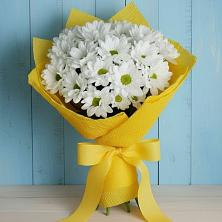 Букет Застенчивые лепестки в Якутске Букет цветов из: Хризантемы в Якутске