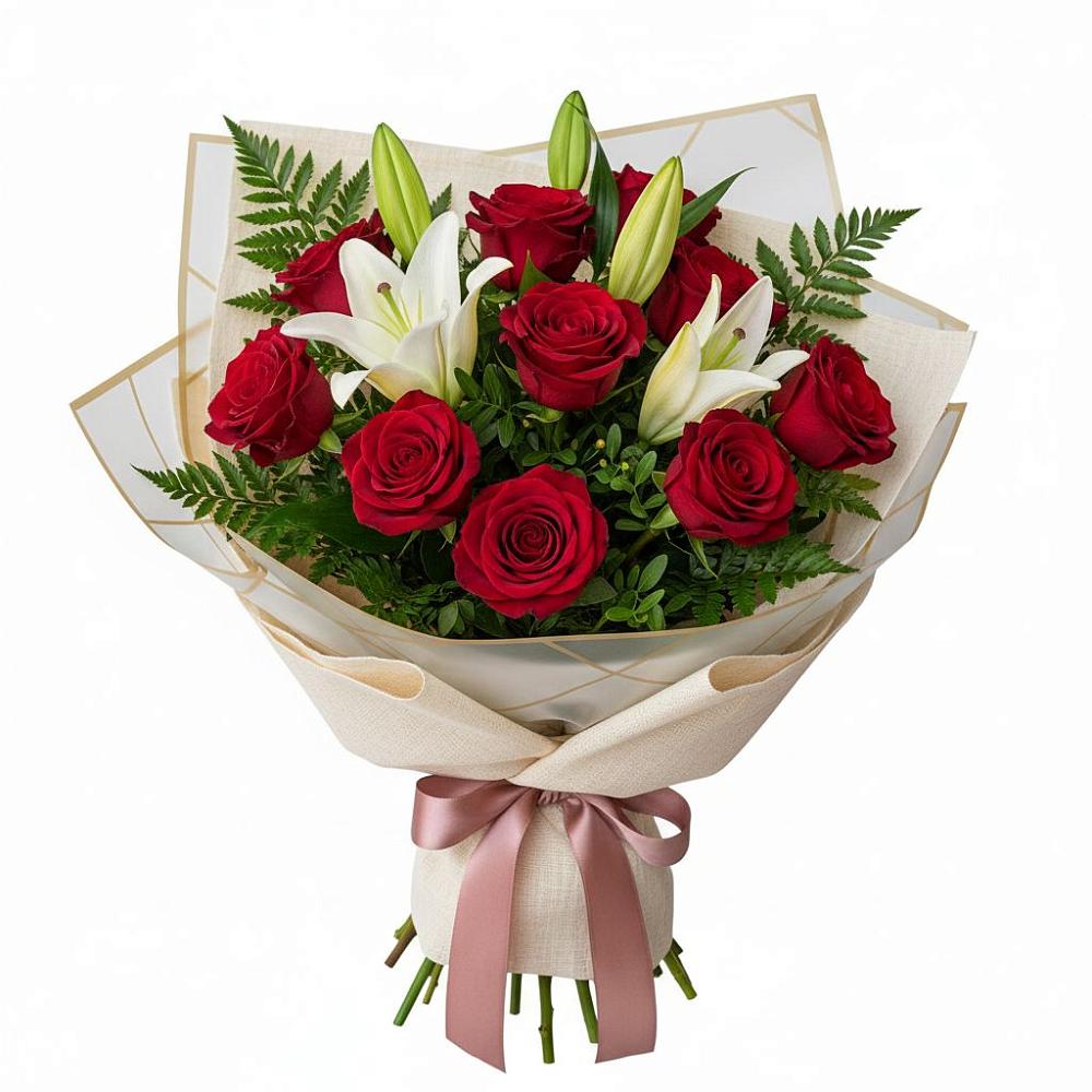 Букет цветов из: Лилии и Розы в Якутске