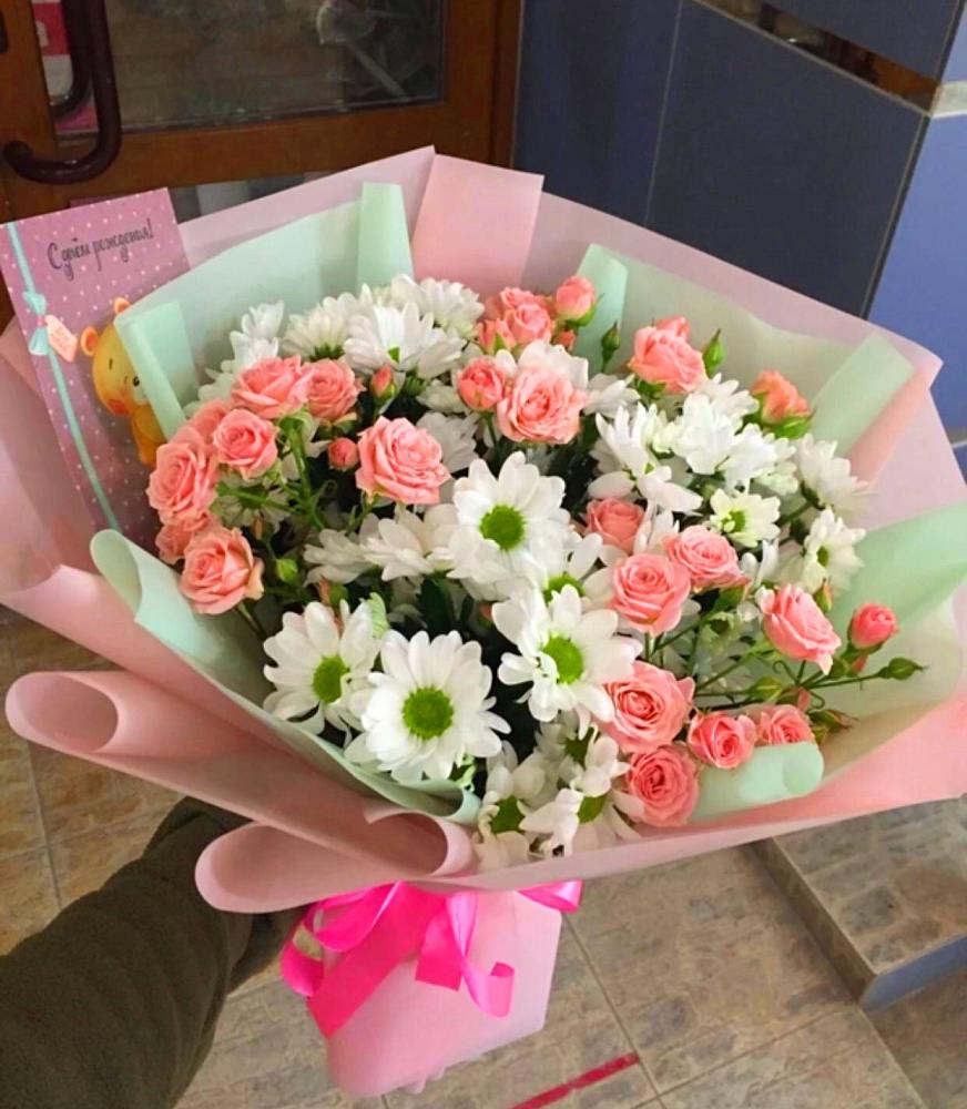 Букет цветов из: Розы и Хризантемы в Якутске