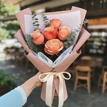 Букет персиковый аромат в Якутске Букет цветов из: Розы в Якутске