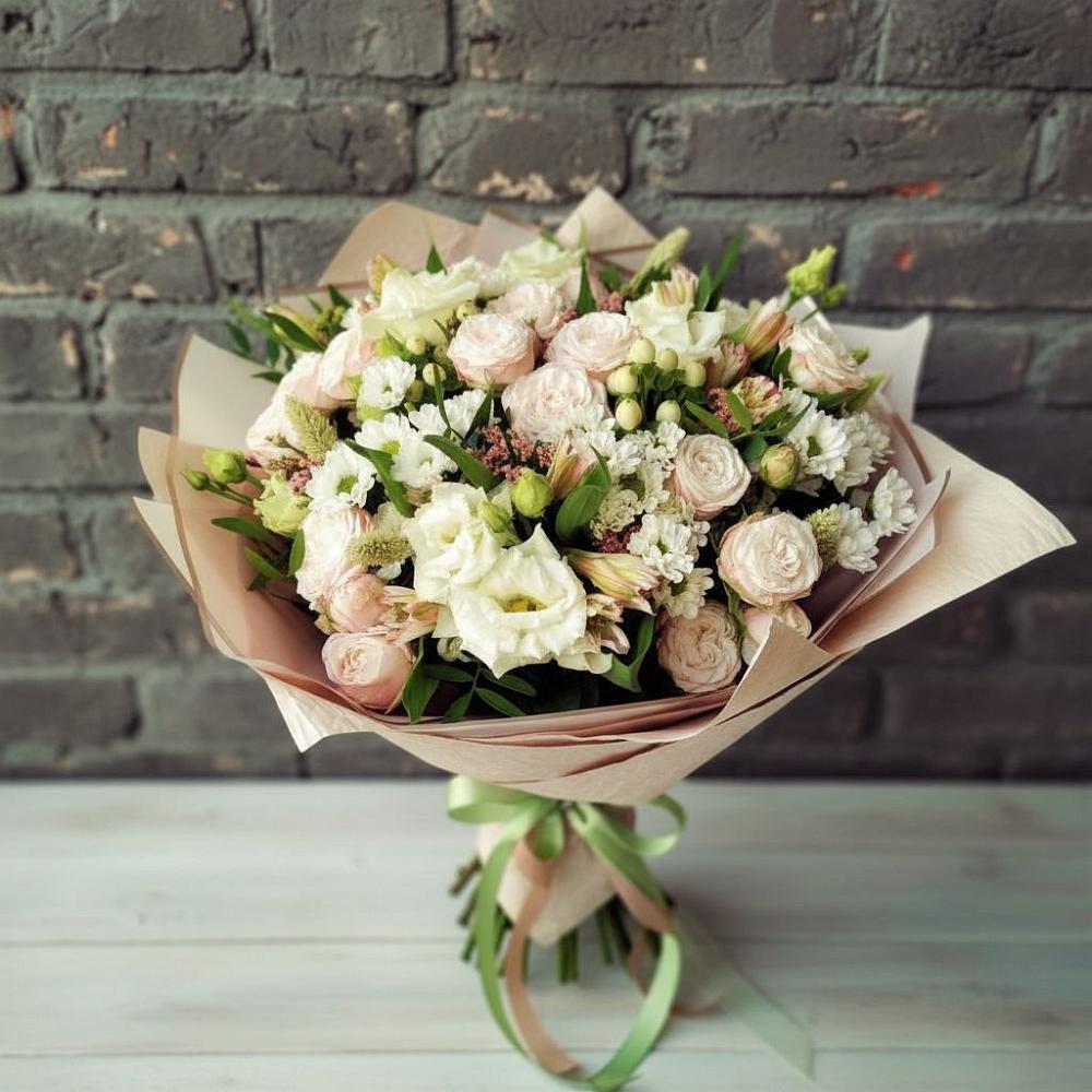 Букет цветов из: Альстромерии, Розы и Хризантемы в Якутске