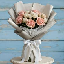 Букет Нежное облако в Якутске Букет цветов из: Розы в Якутске