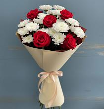 Букет цветов из:  Розы и Хризантемы в Якутске