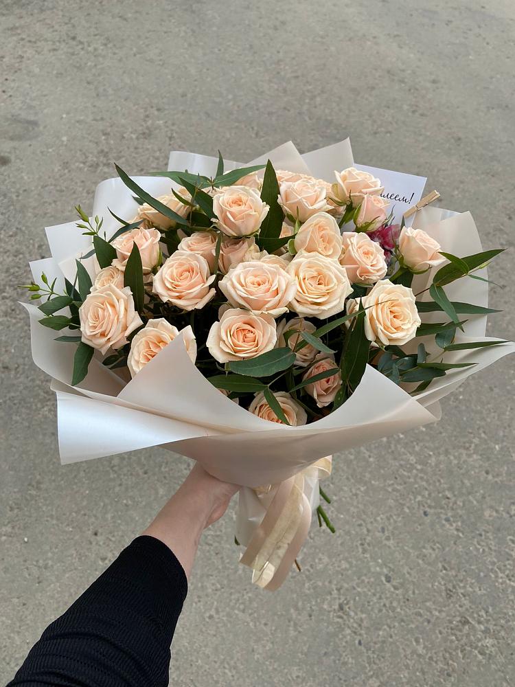 Букет Кремовые розы Латте в Якутске