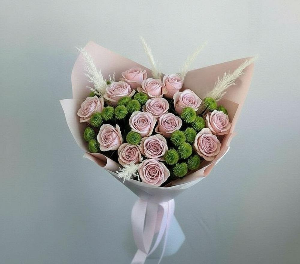 Букет цветов из: Розы и Хризантемы в Якутске