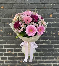 Букет цветов из:  Герберы и Хризантемы в Якутске