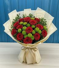 Букет цветов из:  Розы и Хризантемы в Якутске