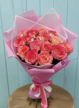 Букет 15 Розовых роз Равель в Якутске