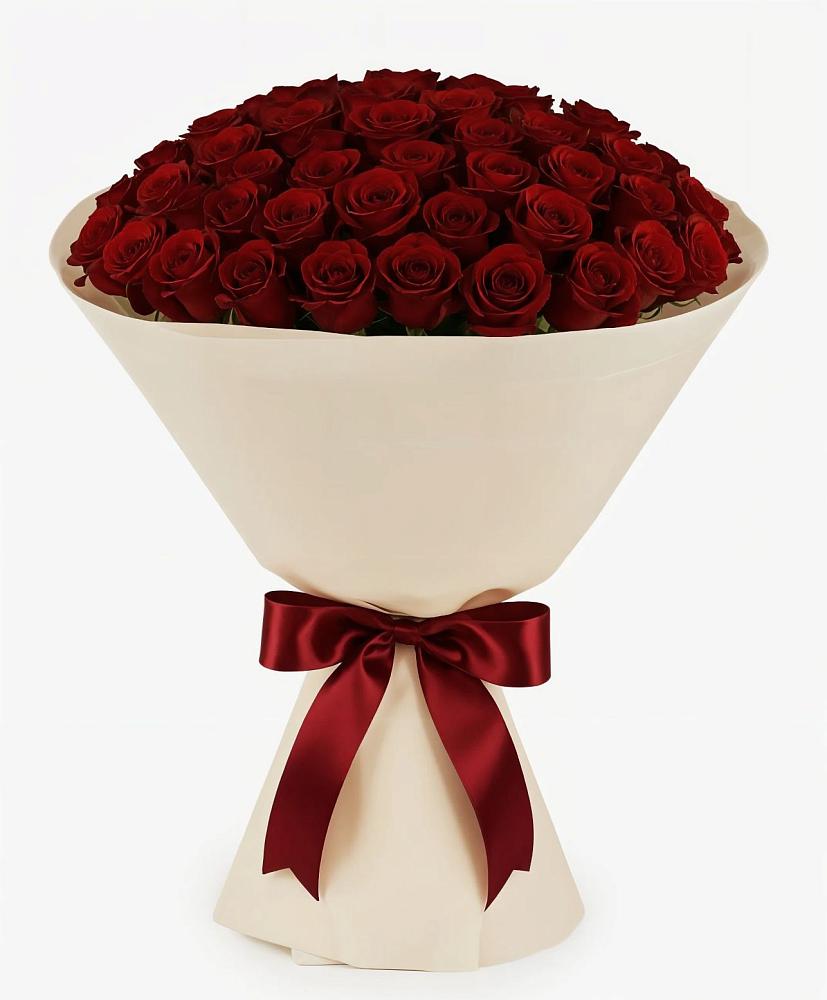 Букет 101 Бордовая роза Блэк Бакарра в Якутске